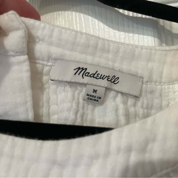 Madewell Gauzy Top button back white medium - Picture 4 of 6